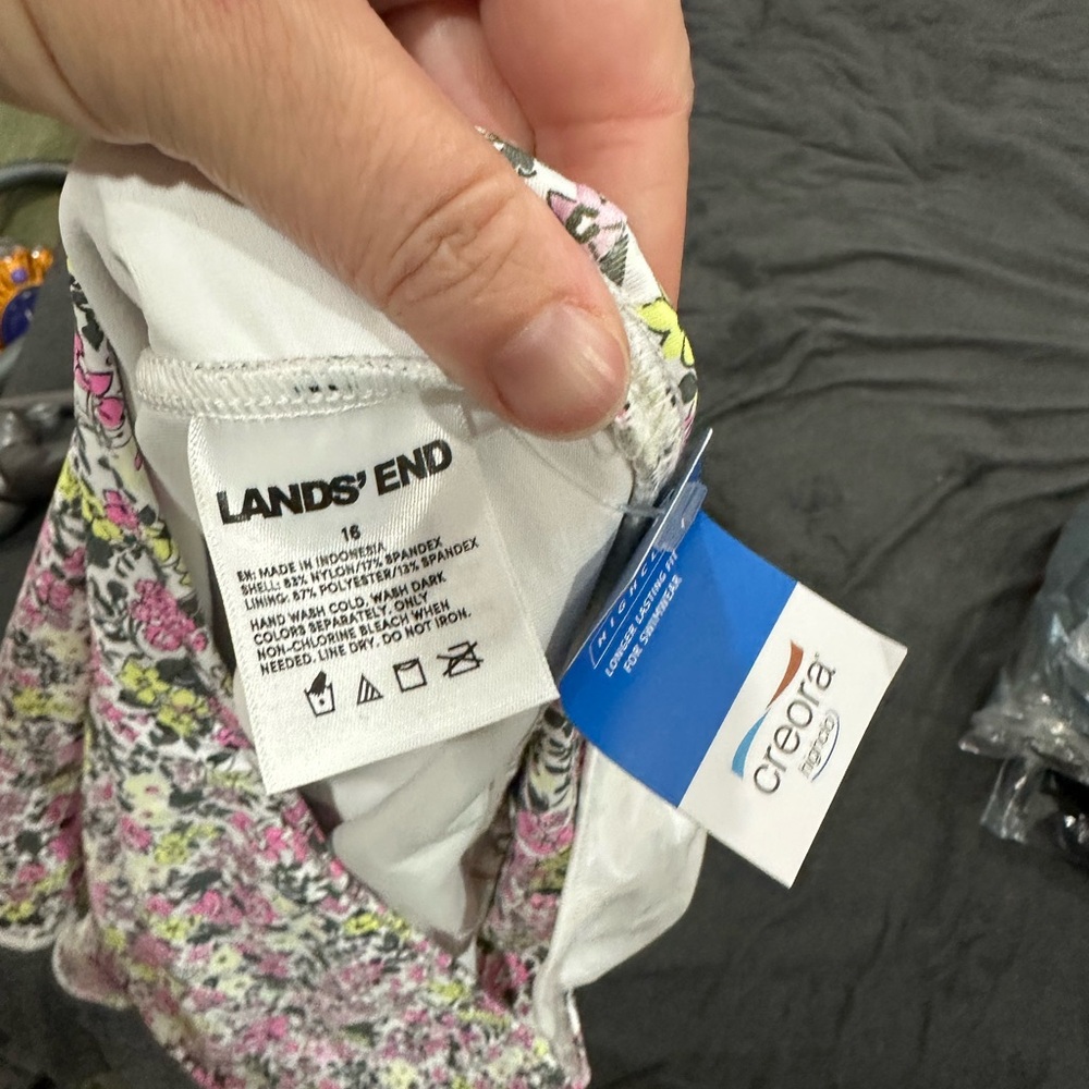 Lands' End Women’s Ruffle Hem Mini Swim Skirt - Picture 5 of 5